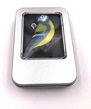 Porte-Clés En Bois Oiseau Perroquet Inséparable Bleu Vert Boîte Cadeau