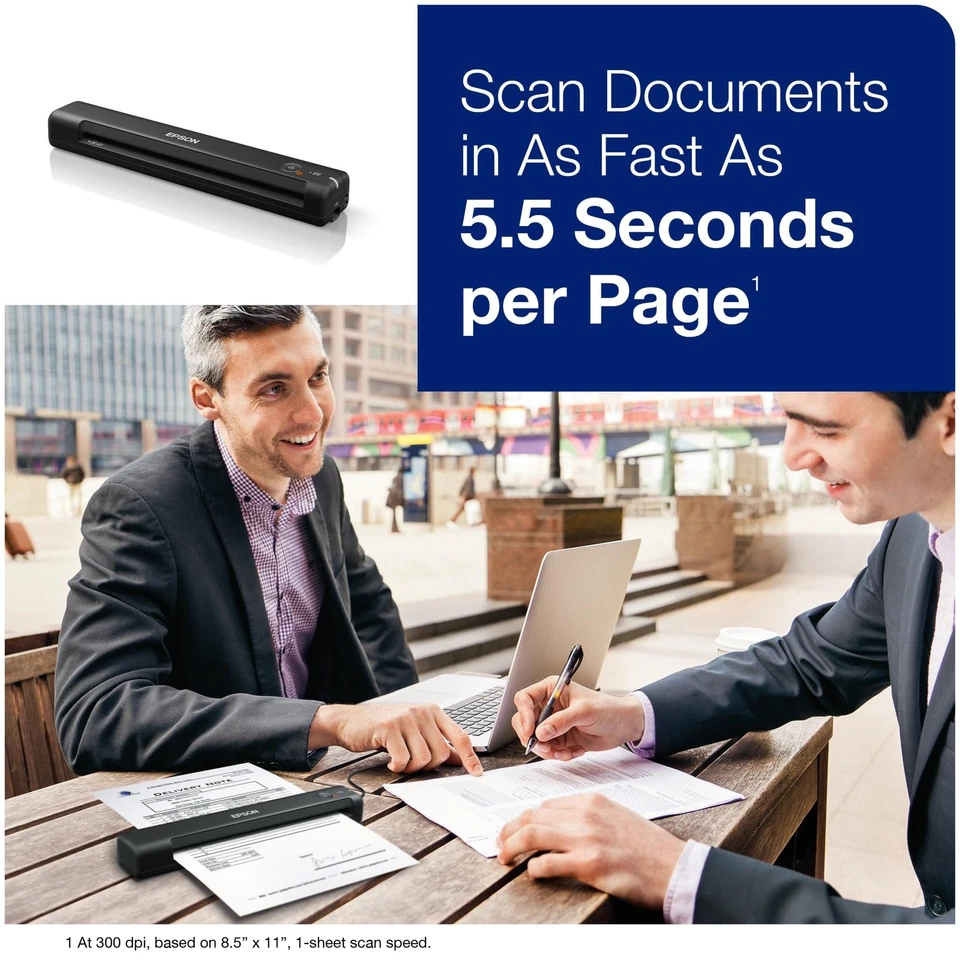 Epson WorkForce ES-50 Portable Document Scanner Fast 5.5 Sec Scan Speed - Image 2 of 4