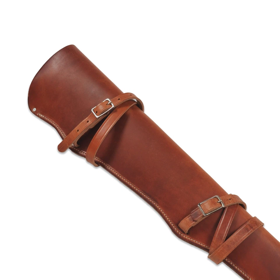 USA MADE Carbine Leather Rifle Scabbard for 22 - 26 in Barrels Unlined Holster - Image 4 of 4
