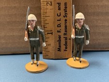 Vintage Plastic Toy Soldiers Military Guards Made In Germany