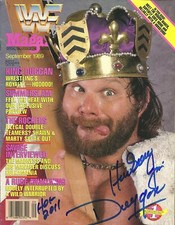 AM777   Hacksaw Jim Duggan  signed Vintage WWF Wrestling Magazine w/COA
