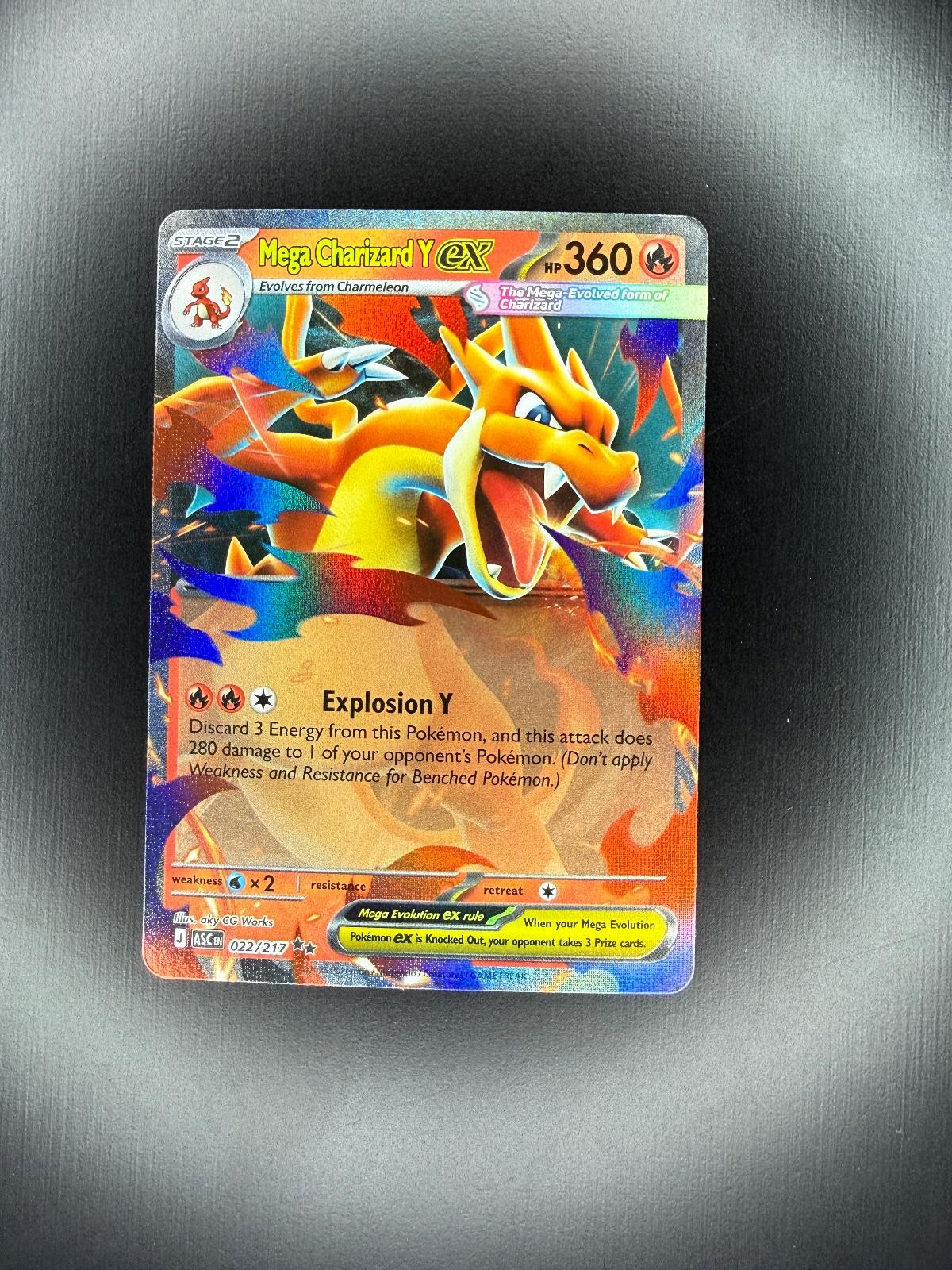 Mega Charizard Y ex 022/217 Double Rare ME: Ascended Heroes Pokemon Near Mint