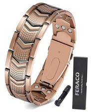 Copper Bracelet for Men 3X Strength,Magnetic Therapy Bracelet Arrowforge