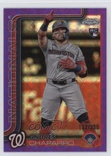 2025 Chrome Logofractor Edition Purple Refractor /250 Andres Chaparro Andrés bc8