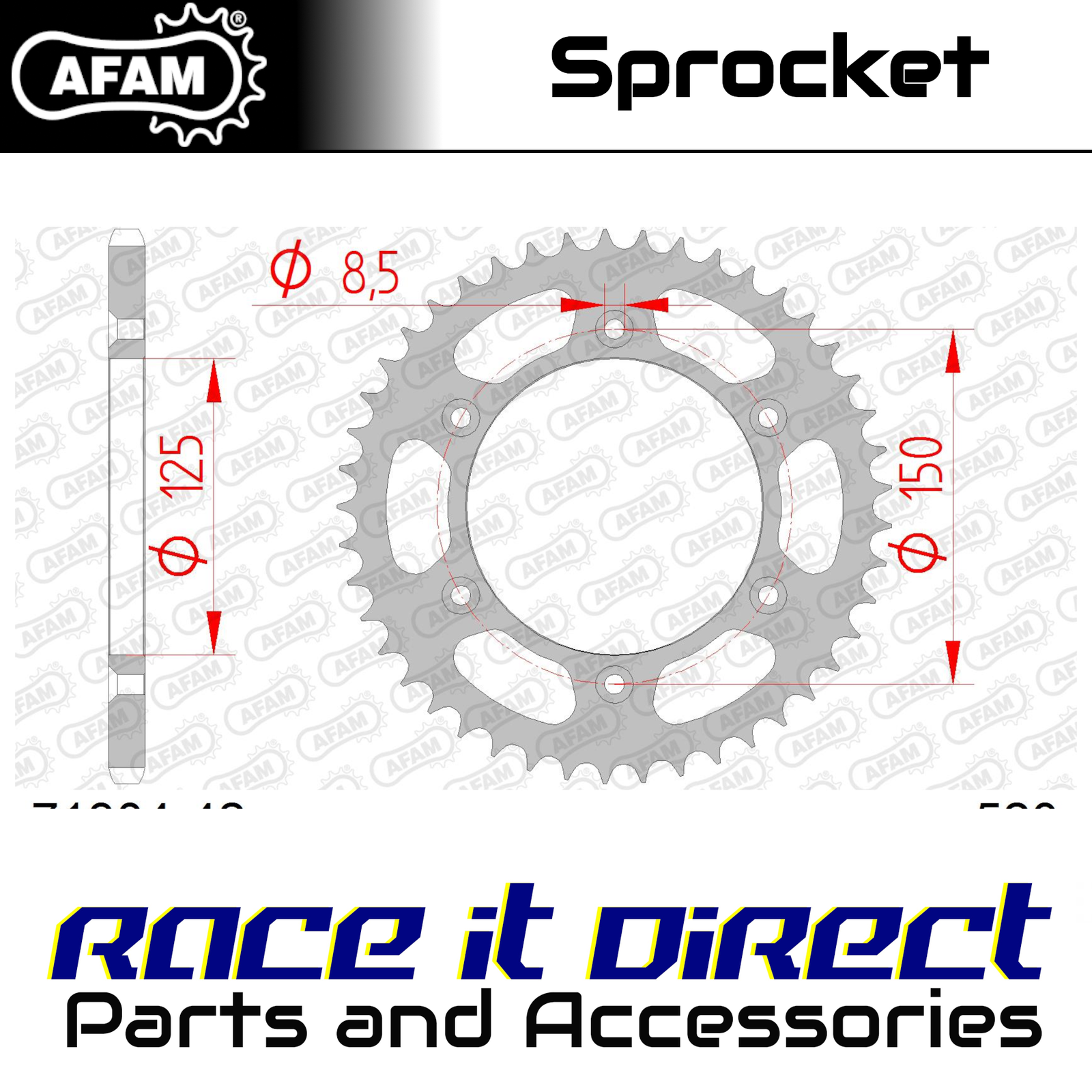 Sprocket for HUSABERG FE 650 E 2004-2008 Steel 42T Rear AFAM