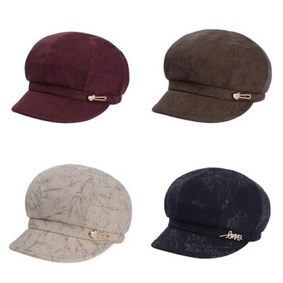 Mom Grandma Octagonal Cap Soft Brim Casual Hat Women Spring Autumn Daily Hat - Image 1 of 4