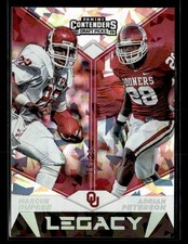 2019 Contenders Draft Marcus Dupree / Adrian Peterson Legacy Cracked Ice /23