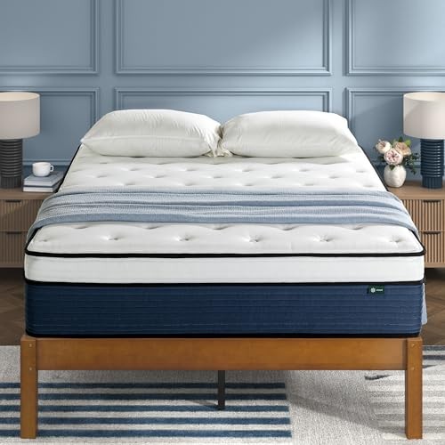 ZINUS 14 INCH COOLING COMFORT SUPPORT HYBRID MATTRESS NEW VERSION - QUEEN WHITE