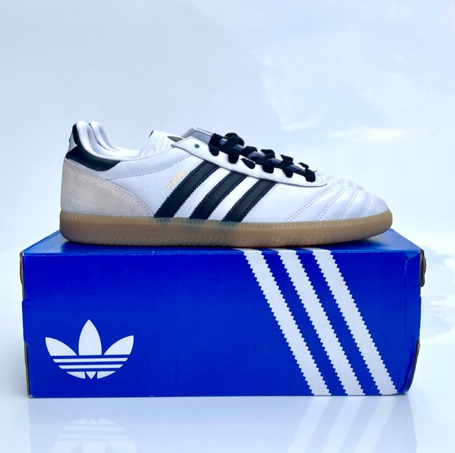 Adidas Samba OG Blanco Negro Goma Entrenadores Reino Unido 10 Nuevo Con Caja JQ9055 100% Auténtico