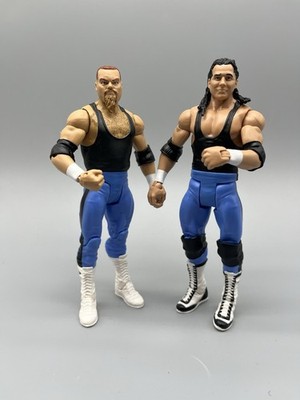 WWE Bret Hart Jim Neidhart Mattel Basic Action Figure Battle Packs 47 Foundation