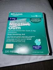 Amazon Basic Care 2mg Nicotine Gum Polacrilex - Arctic Mint 220pc. 2/2026
