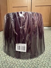 Pleated Silk Empire Drum Lampshade 25cm Dark Lilac Shade New Modern