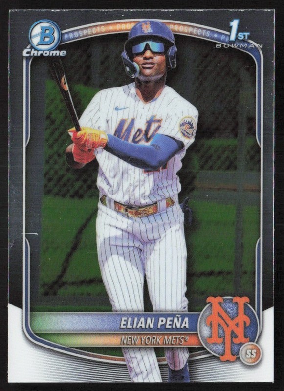 2025 Bowman Chrome Prospects Elian Pena #BCP-155 GS1-2