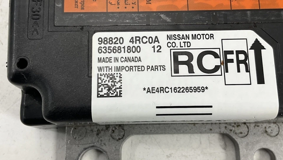 Módulo de control de diagnóstico informático Nissan MAXIMA 2016 988204RC0A OEM Foto 3 de 4