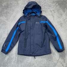 Mountain Warehouse Jacket Boys 13Y Blue Samson Waterproof Coat Hooded Full Zip