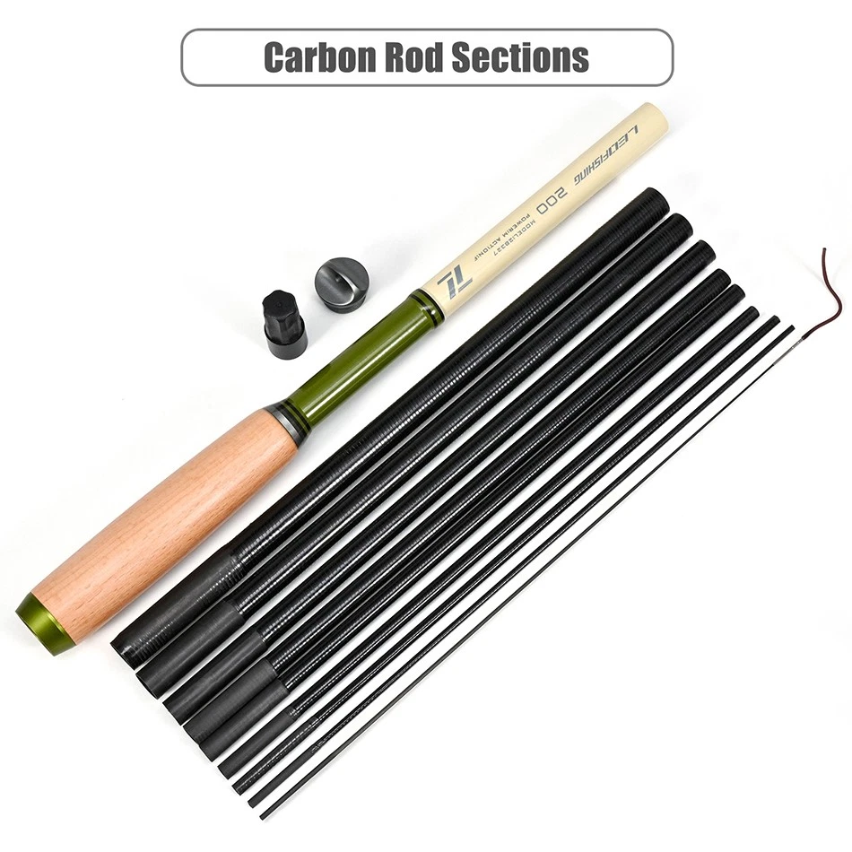 Tenkara Rod 1.2m/1.6m/2.0m Fly Telescopic Fishing Rod Fast Action Carbon Trout - Image 2 of 4
