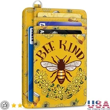 Slim RFID Card Holder Wallet Faux Leather Mini Wallet Women Unique Gift New