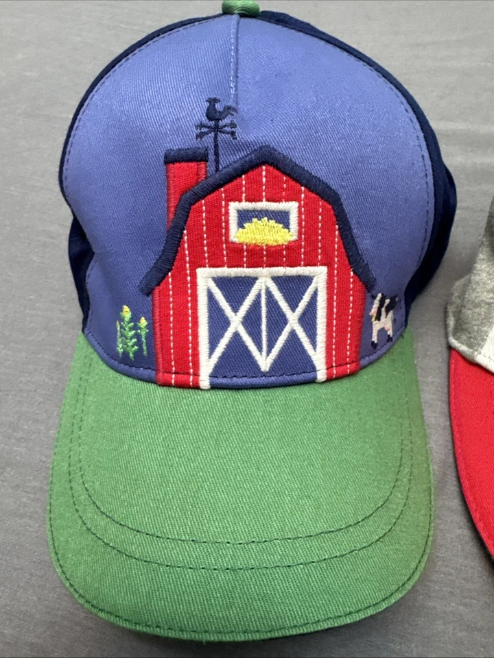 Gymboree 学步儿童帽子赛车农场尺寸 4T/5T 刺绣 — 第 2/4 张图片