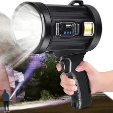 Portable Rechargeable Flashlight USB Ultra Bright Spotlight Solar Panel Torch