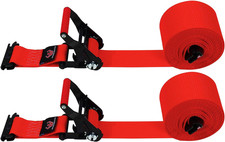 2 Pack E-track Ratchet Straps 2 X 8 Heavy Duty Cargo Tie-downs 4400lbs Break