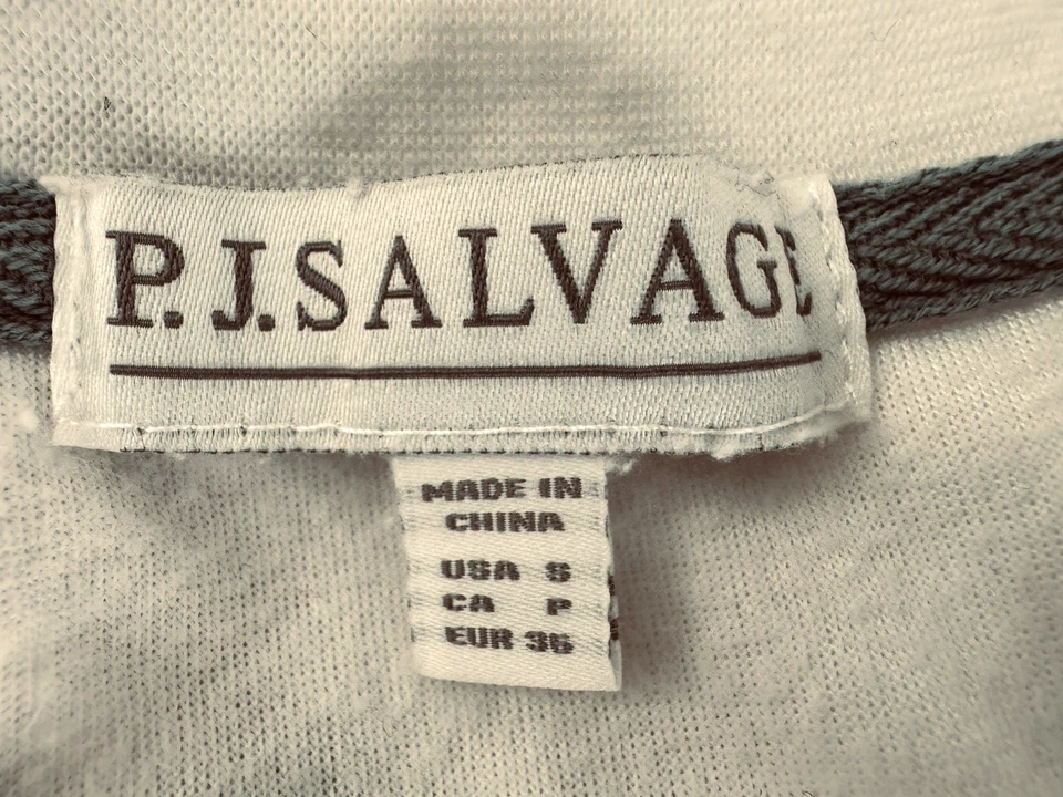 PJ Salvage Pajama Set Small White Black Snow Skiers Blue Snowflakes Winter NWOT - Image 2 of 4