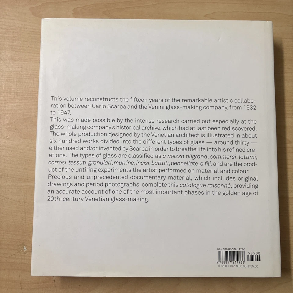 Carlo Scarpa Venini 1932-1947 Marino Barovier 2012 VG HC 1st Edition w/ DJ Skira - Imagem 2 de 4
