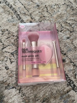 Real Techniques Midi Glow Set - Limited Edition | NEU | 4-teiliges Face + Eye Kit