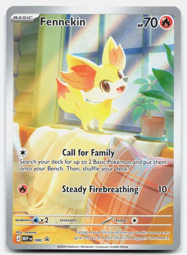 Fennekin 080 ME: Mega Evolution Promo Holofoil NM Pokemon TCG