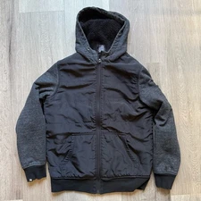 Source Unknown Black and Gray Bomber Jacket Size S