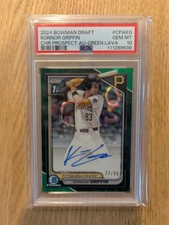 Konnor Griffin 2024 Bowman Chrome Autograph Green Lava 77/99 #CPAKG PSA10