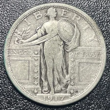 1917-P Type 1 Standing Liberty Quarter 25c Better Grade