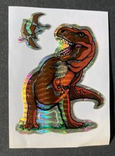 Vintage 1990s Vending Machine Prehistoric T Rex Dinosaur Hologram Sticker