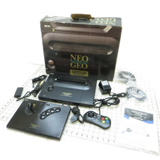 SNK Neo Geo AES Video Game Console CIB w/ HDMI Adapter