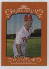 2015 Topps Chrome Gallery of Greats Orange Refractor 10/25 Cole Hamels hg6