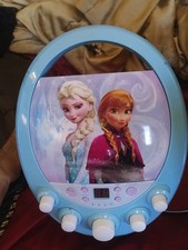 Frozen Disney Elsa  Anna Karaoke Machine CD Player Lights Up Stereo W/CD
