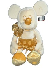 New Golden Disney Store Mickey Mouse Plush Stuffed Collectible NWT Larger