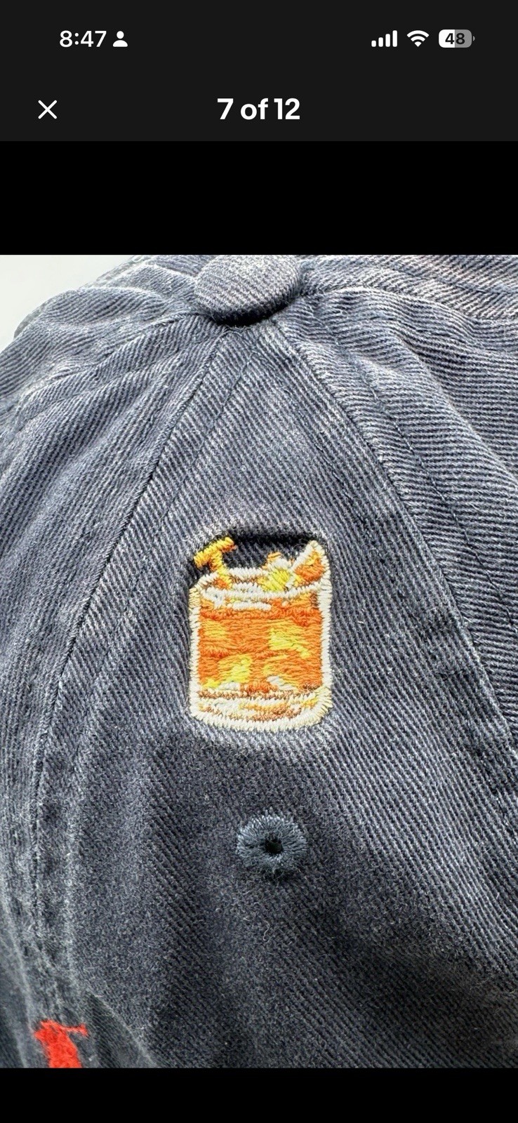 Polo Ralph Lauren Embroidered Hat Cap Navy Taxi Cocktail Bow Tie Shoes Logo Rare thumbnail 5