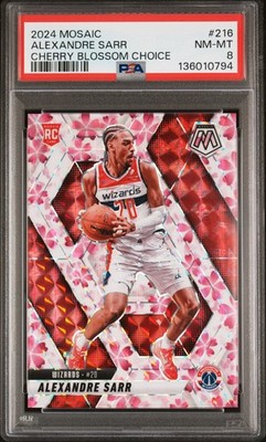 2024-25 Panini Mosaic - Rookies Alexandre Sarr #216 Choice Cherry