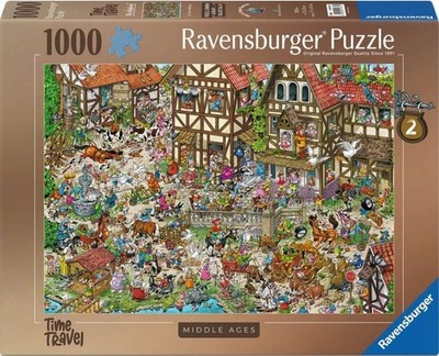 RAVENSBURGER PUZZLE*1000*RAY'S COMIC SERIES*TIME TRAVEL 2 - MIDDLE AGES*OVP