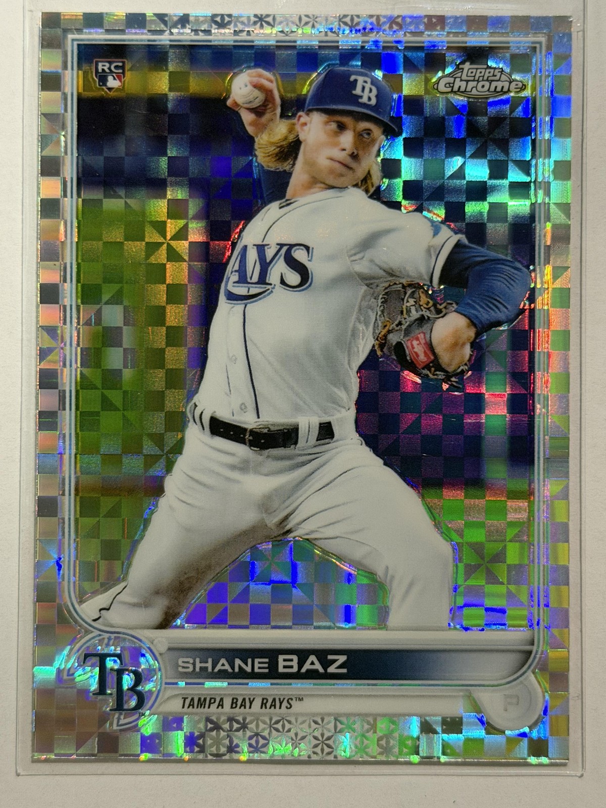 2022 Topps Chrome X-Fractor #201 Shane Baz Tampa Bay Rays