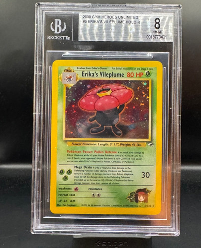Erika's Vileplume (Unlimited) graded BGS 8 for sale on eBay