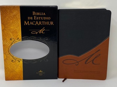 Biblia Pastoral MacArthur de Estudio Reina Valera 1960 imit piel cafe NUEVA NEW!