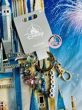 2025 Disney Parks Stitch Bead Dangle Bag Flair Keychain New