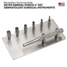 Keyes Dermal Punch 4" Set Stainless Steel Dermatology Surgical Instruments