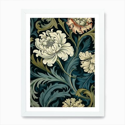 William Morris Wallpaper 127 Art Pr Framed Wall Art Poster Canvas Print Picture
