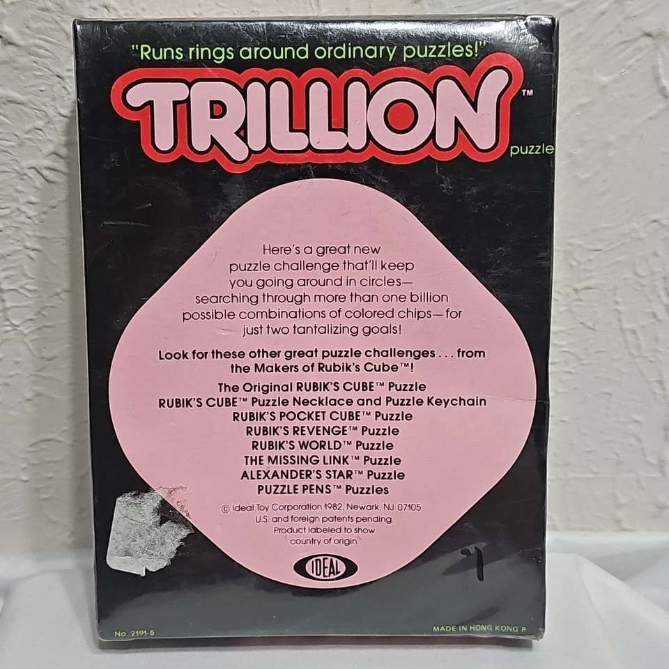 1982 Ideal Trillion Puzzle Game Vintage Rubik's Cube Brain Teaser — Hong Kong - Image 2 of 4