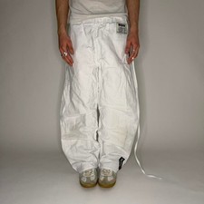 vintage 2000s wide leg baggy white rave sweatpants