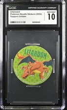 CGC 10 Charizard Sapporo Ichiban Noodle Stickers Pokemon
