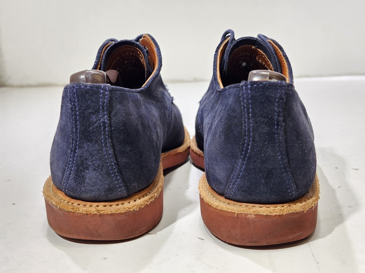 Walk Over Mens Lace Up Leather Suede Oxford Dress Shoes Blue 
