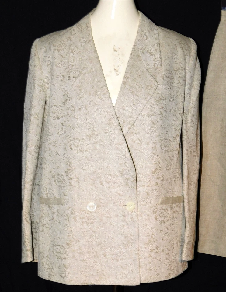 Traje Crema Vintage Años 80 Para Mujer CHRISTIAN DIOR SAKS QUINTA AVENIDA Talla 12 Foto 2 de 4